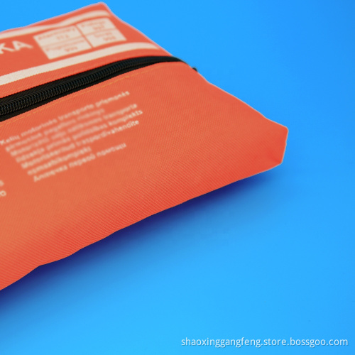 High quality medical emergency outdoor travel portable orange color fist aid kit bag